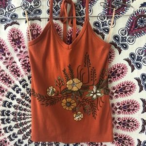 H&M Divided brand floral halter top size 4